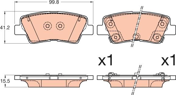 NPS H361I13 - Гальмівні колодки, дискові гальма autozip.com.ua