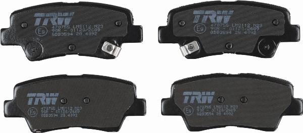 TRW GDB3594 - Гальмівні колодки, дискові гальма autozip.com.ua