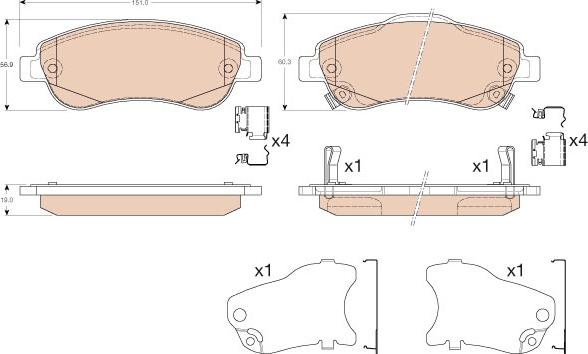 TRW GDB3559 - Гальмівні колодки, дискові гальма autozip.com.ua