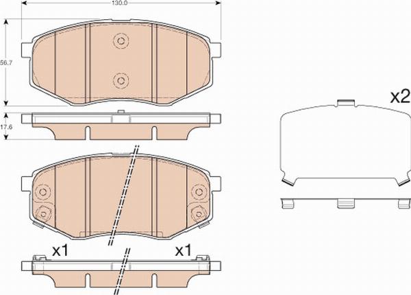 TRW GDB3553 - Гальмівні колодки, дискові гальма autozip.com.ua