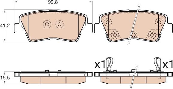 TRW GDB3569 - Гальмівні колодки, дискові гальма autozip.com.ua