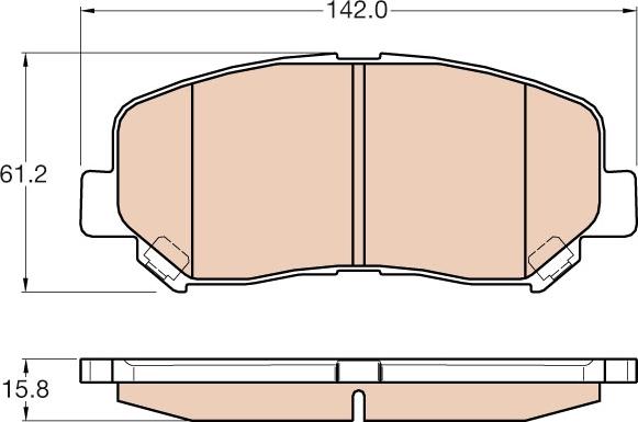 TRW GDB3562AT - Гальмівні колодки, дискові гальма autozip.com.ua