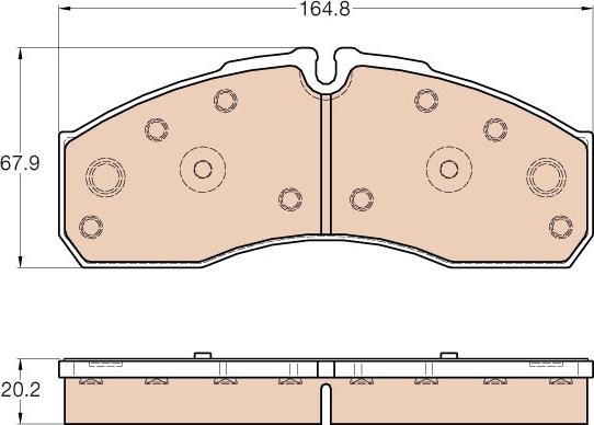 TRW GDB3567 - Гальмівні колодки, дискові гальма autozip.com.ua