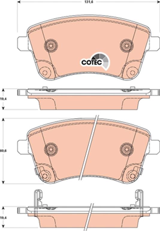 TRW GDB3509 - Гальмівні колодки, дискові гальма autozip.com.ua