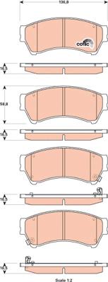 TRW GDB3501DT - Гальмівні колодки, дискові гальма autozip.com.ua