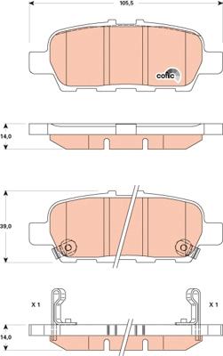 TRW GDB3508AT - Гальмівні колодки, дискові гальма autozip.com.ua