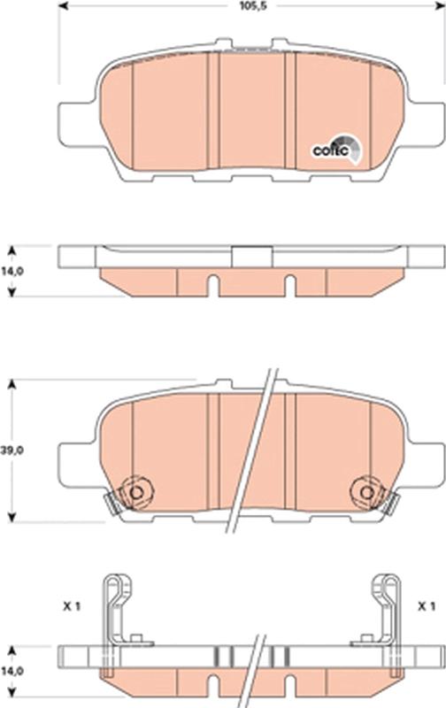 TRW GDB3508 - Гальмівні колодки, дискові гальма autozip.com.ua