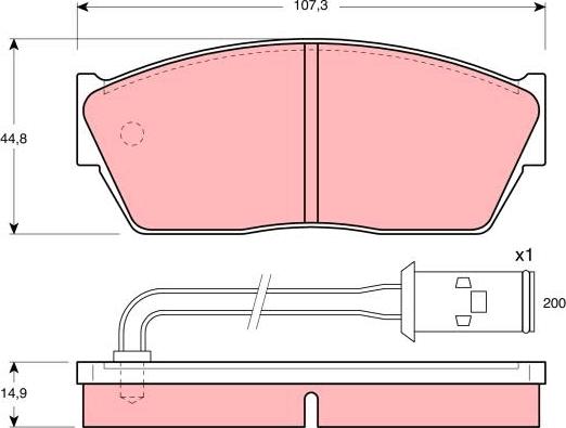 TRW GDB350 - Гальмівні колодки, дискові гальма autozip.com.ua