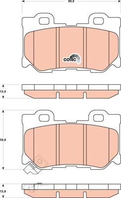 TRW GDB3515 - Гальмівні колодки, дискові гальма autozip.com.ua