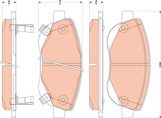 TRW GDB3511 - Гальмівні колодки, дискові гальма autozip.com.ua