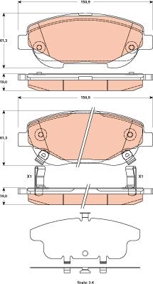 TRW GDB3518 - Гальмівні колодки, дискові гальма autozip.com.ua