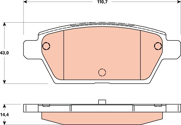 NUOVA TECNODELTA PNT7081 - Гальмівні колодки, дискові гальма autozip.com.ua