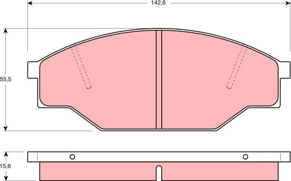 TRW GDB351 - Гальмівні колодки, дискові гальма autozip.com.ua