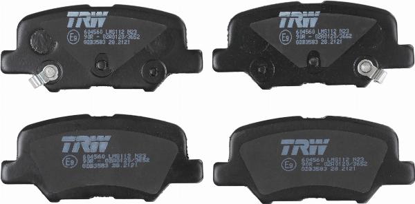 TRW GDB3583 - Гальмівні колодки, дискові гальма autozip.com.ua