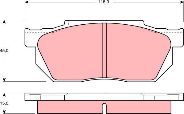 TRW GDB358 - Гальмівні колодки, дискові гальма autozip.com.ua