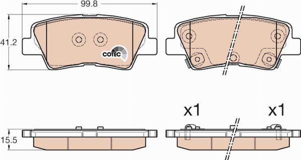 TRW GDB3537 - Гальмівні колодки, дискові гальма autozip.com.ua