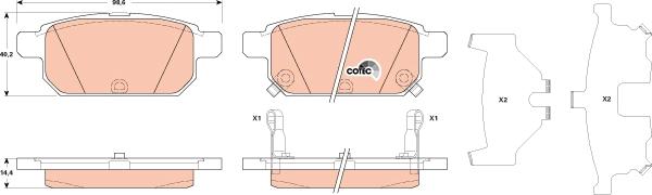 TRW GDB3529AT - Гальмівні колодки, дискові гальма autozip.com.ua