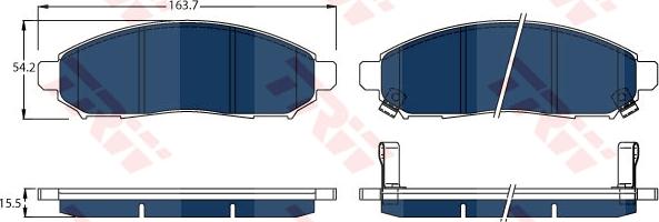 TRW GDB3520BTE - Гальмівні колодки, дискові гальма autozip.com.ua