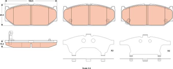 TRW GDB3522 - Гальмівні колодки, дискові гальма autozip.com.ua