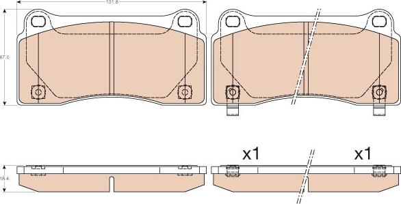 TRW GDB3573 - Гальмівні колодки, дискові гальма autozip.com.ua