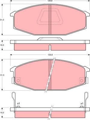 TRW GDB369 - Гальмівні колодки, дискові гальма autozip.com.ua