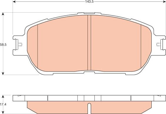 TRW GDB3612 - Гальмівні колодки, дискові гальма autozip.com.ua