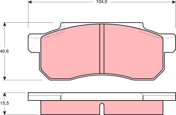 TRW GDB361 - Гальмівні колодки, дискові гальма autozip.com.ua