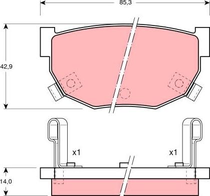 TRW GDB368 - Гальмівні колодки, дискові гальма autozip.com.ua