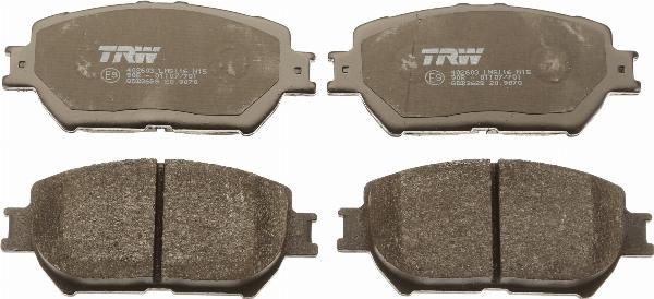TRW GDB3628 - Гальмівні колодки, дискові гальма autozip.com.ua