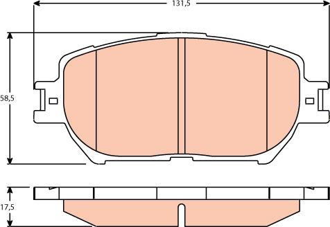 TRW GDB3628 - Гальмівні колодки, дискові гальма autozip.com.ua