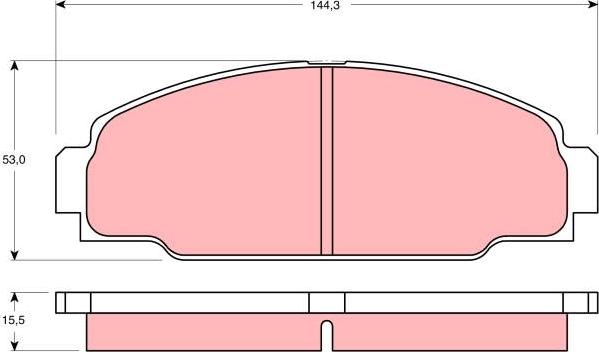 TRW GDB3090 - Гальмівні колодки, дискові гальма autozip.com.ua