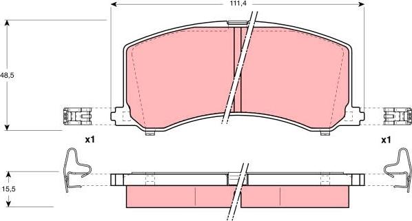 TRW GDB3091 - Гальмівні колодки, дискові гальма autozip.com.ua