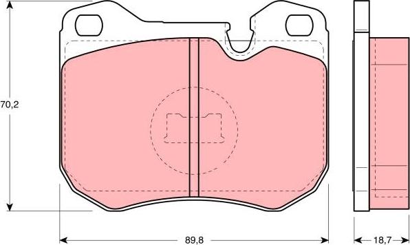 TRW GDB309 - Гальмівні колодки, дискові гальма autozip.com.ua