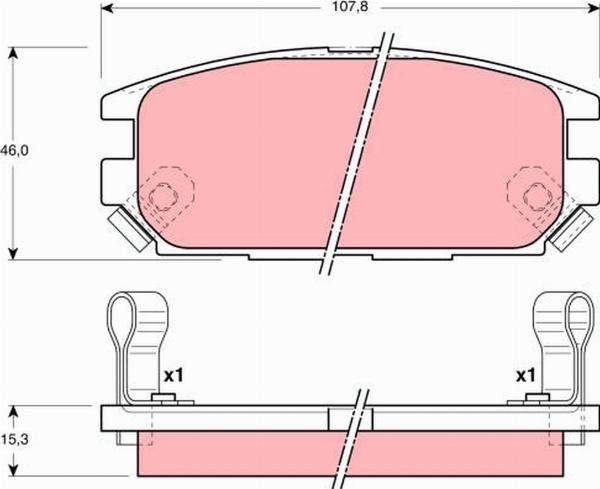 TRW GDB3044 - Гальмівні колодки, дискові гальма autozip.com.ua