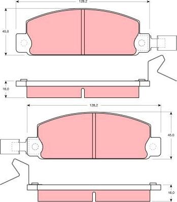 TRW GDB304 - Гальмівні колодки, дискові гальма autozip.com.ua