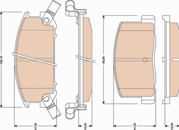 TRW GDB3059 - Гальмівні колодки, дискові гальма autozip.com.ua