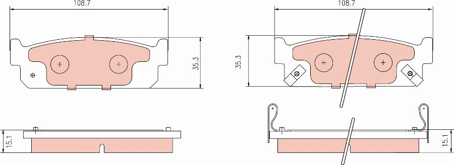 TRW GDB3016 - Гальмівні колодки, дискові гальма autozip.com.ua