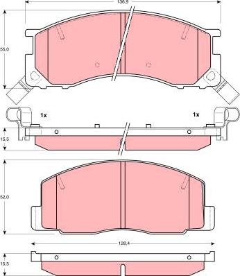 TRW GDB3086 - Гальмівні колодки, дискові гальма autozip.com.ua