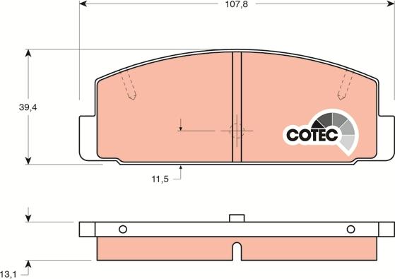 TRW GDB3088 - Гальмівні колодки, дискові гальма autozip.com.ua