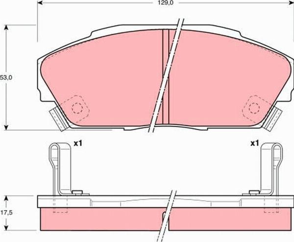 TRW GDB3034 - Гальмівні колодки, дискові гальма autozip.com.ua