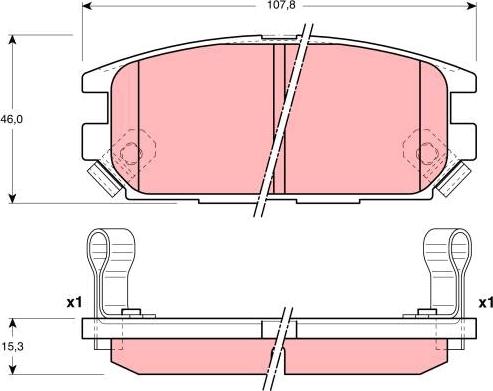 TRW GDB3199 - Гальмівні колодки, дискові гальма autozip.com.ua