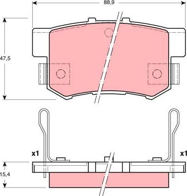 TRW GDB3191 - Гальмівні колодки, дискові гальма autozip.com.ua