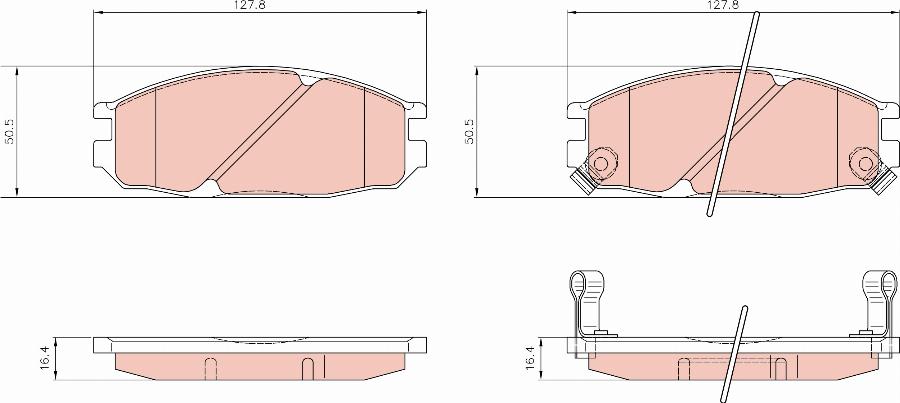 TRW GDB3149 - Гальмівні колодки, дискові гальма autozip.com.ua