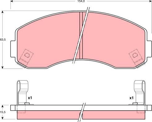 TRW GDB3145 - Гальмівні колодки, дискові гальма autozip.com.ua