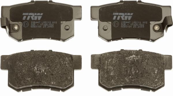 TRW GDB3154 - Гальмівні колодки, дискові гальма autozip.com.ua
