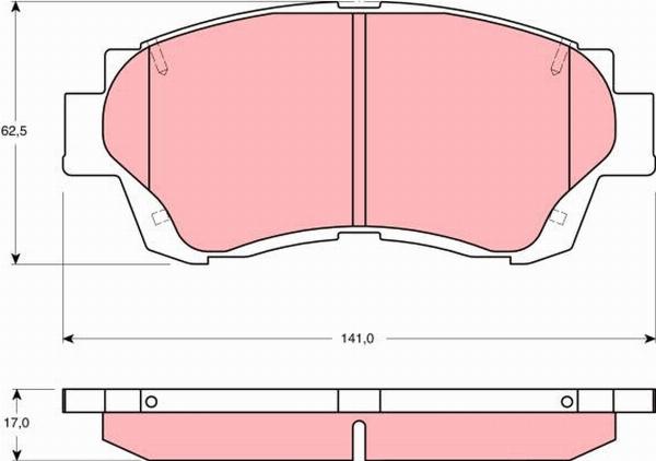 TRW GDB3155 - Гальмівні колодки, дискові гальма autozip.com.ua
