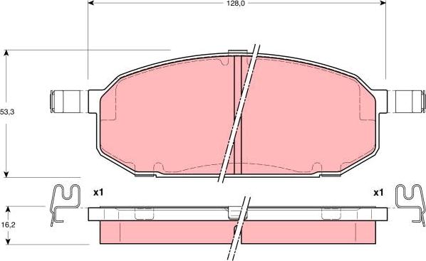 TRW GDB3153 - Гальмівні колодки, дискові гальма autozip.com.ua