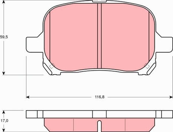 TRW GDB3152 - Гальмівні колодки, дискові гальма autozip.com.ua