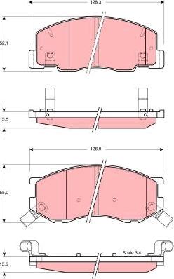 TRW GDB3157DT - Гальмівні колодки, дискові гальма autozip.com.ua