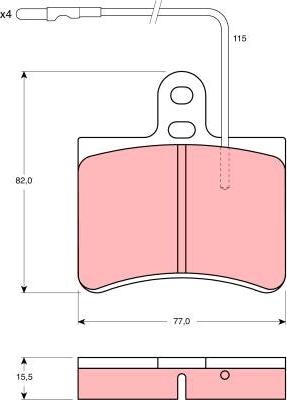 TRW GDB315 - Гальмівні колодки, дискові гальма autozip.com.ua